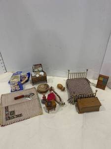 lot 2415 image: Doll house furniture and more