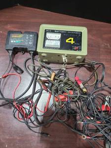 lot 4026 image: 6 and 12 volt battery chargers