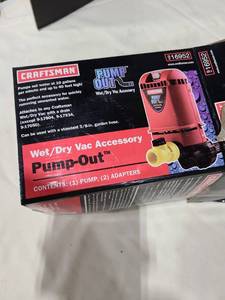 lot 4107 image: Craftsman pump out wetdry vac accessory