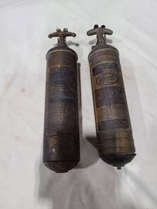 lot 4132 image: Antique fire extinguishers
