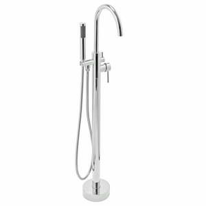 lot 2809 image: AKDY Freestanding Bathtub Floor-Mount Tub Handheld Bath Wand Shower Lever