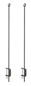 lot 2861 image: Achla Designs Powdercoated Wrought Iron Outdoor O-Hook Railing Poles (2 COUNT)