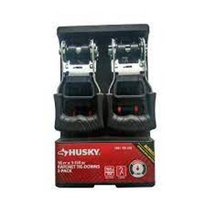 lot 2897 image: Husky Ratchet Tie Down Straps (2 COUNT)