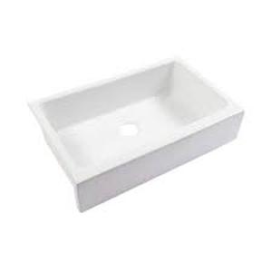 lot 3128 image: SINKOLOGY Elevate Quick-Fit Undermount Farmhouse Fireclay Kitchen Sink