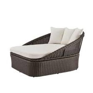 lot 3111 image: Hampton Bay 2-Person Wicker Patio Daybed