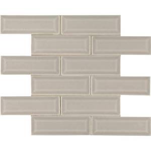 lot 6213 image: MSI Portico Pearl Beveled Glossy Ceramic Mosaic Tile SINGLE Case