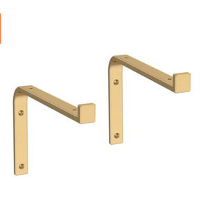 lot 6231 image: Liberty Painted Steel Wraparound Decorative Shelf Brackets (2 COUNT)