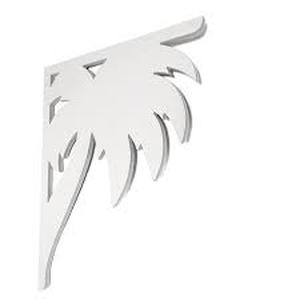 lot 6173 image: Nature Brackets Decorative Paintable PVC Palm Shelf Bracket