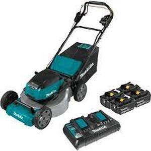 lot 6216 image: Makita 18-Volt (x2) LXT Cordless Walk Behind Lawn Mower Kit