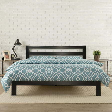 lot 8854 image: Modern Studio Metal Bed FrameMattress Foundation w Headboard (Twin Size)