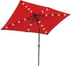 lot 8862 image: S&ampSM Rectangular Solar LED Market Umbrella