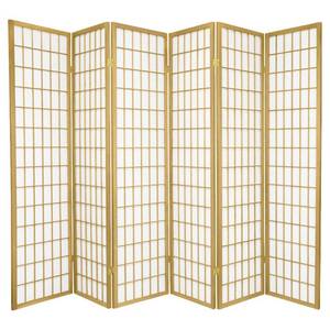 lot 9916 image: Oriental Furniture 6-Panel Window Pane Shoji Screen