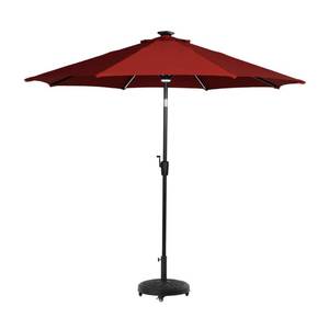 lot 9923 image: Hampton Bay Aluminum Market Solar Tilt Patio Umbrella