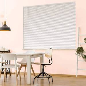 lot 33345 image: Hampton Bay White Cordless Room Darkening 1 in. Vinyl Mini Blind for Window or Door - 32 in. W x 48 in. L