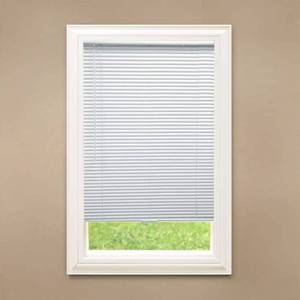 lot 33346 image: Hampton Bay White Cordless Blackout 1 in. Vinyl Mini Blind for Window or Door - 47 in. W x 48 in. L