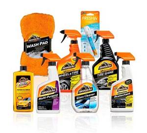 lot 33351 image: Armor All Premier Car Care Kit (8 Items) - 3pc Ultra Wax and Wash Kit, 3pc Interior, Glass Cleaner & Air Freshener and 2pc Tire Shine & Wheel Kit, 18574