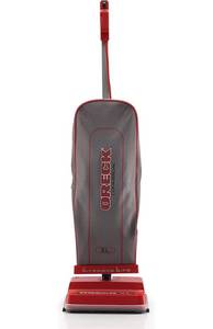 lot 33375 image: Oreck Commercial Upright Bagged Vacuum Cleaner, Lightweight, 40ft Power Cord, U2000R1, GreyRed