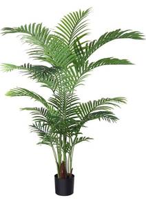 lot 73908 image: Fopamtri Artificial Areca Palm Plant 5 Feet Fake Palm Tree With 17 Trunks Faux Tree IndoorOutdoor