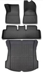 lot 73928 image: SUPER LINER Tesla Model 3 Floor Mats Complete Set Custom Fit 2017 2018 2019 2020 2021 2022 All-Weather Cargo Liner Rear Cargo Tray Trunk Floor Mat Interior