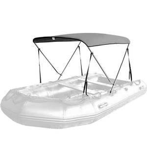 lot 73935 image: Seamander Inflatable Boat Bimini Tops,Rib Boat Cover with Mounting Hardware (Grey, 2 Bow 165 x 130 x 110cm for Rib)