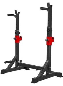 lot 73936 image: AKYEN Adjustable Squat Rack Stand, Barbell Rack, Dip Bar Station Adjustable Bench Press Rack 850LBS Max Load Multi-Function Weight Lifting Home Gym