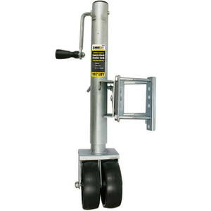 lot 73943 image: MaxxHaul 70149 -1500 lb Swing Back Trailer Jack with Dual Wheel