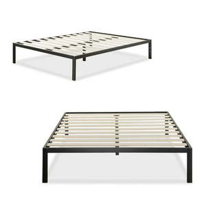 lot 73949 image: Modern Studio Platform 1500 Metal Bed FrameMattress Foundation, no Boxspring needed, Wooden Slat Support, Full