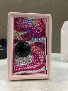 lot 30818 image: Pink Piggy Bank Safe for Kids - Sequin Safe Bank with Combination Lock - Money Saving Box Toy Gift for Children Cash Coin Bank