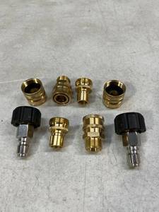 lot 30820 image: Brass Quick Connect Hose Components plus Hand Held Sprayer