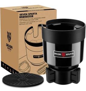 lot 30825 image: Car Cup Holder Expander Organizer with Adjustable Base, Compatible with Hydro Flasks 3240 Ounce, Compatible with Yeti Ramblers 202630 Ounce, Other Bottles in 3.4-3.8 (Black)