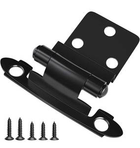 lot 30831 image: HOSOM Inset Cabinet Hinges, 50 - Pcs (25 - Pairs), Self Closing Face Mount 38 Inch, Easy Installation (Black)