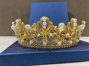 lot 30832 image: Gold Crown for Any Occasion like Parties Graduation Dances Anything 6.25 inches at base.