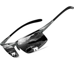 lot 30833 image: Bircen Mens Polarized Carbon Fiber Sunglasses UV Protection Sports Fishing Driving Sunglasses for Men Al-Mg Frame