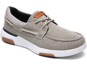 lot 30856 image: OrthoComfoot Mens Lace up Shoes, Casual Canvas Loafers with Arch Support, Comfortable Deck Shoe for Extra Cushioning and Pain Relief Size 12