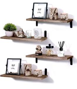 lot 38501 image: Set of 4 Floating Shelves, WHITE, 16.5x6x.6(Stock Photo for Reference Only)