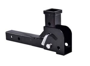 lot 38512 image: 500LB Folding 2 Trailer Hitch Shank Mount Cargo Wheelchair Carrier Adapter