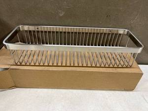 lot 38536 image: WEBI 15.7� Stainless Steel Shower Caddy, Brushed Finish