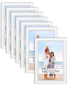 lot 36447 image: Icona Bay 4x6 Picture Frames Set (White, 12 Pack), Classy Contemporary Style, Maestro Collection