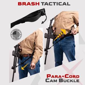 lot 36451 image: Brash Tactical Deluxe 2 Point Sling Quick Adjust Clutch - (USA Made) Rifle Gun Sling for Hunting and Outdoor Sports