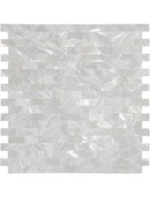 lot 36469 image: Lot of 2 Art3d Mother of Pearl Shell Mosaic Tile for Kitchen Backsplash, 12x12 (10 Tiles)