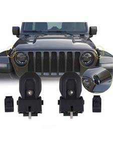 lot 36492 image: Hood Latches for 2018 2019 2020 2021 2022 Jeep Wrangler JL Jeep Gladiator JT Anti-Theft Hood Lock Catch Latches Accessories 2Door 4Door 2pcs