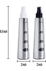 lot 36500 image: Lot of 2 LHS Olive Oil Sprayer Mister Dispenser Stainless Steel Bottle 200 ml Set of 2 Perfect for BBQ Grilling and Roasting Cooking Wine Vinegar Sprayer