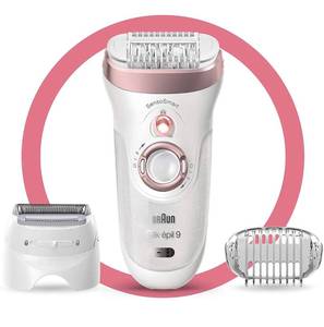 lot 38553 image: Braun Epilator Silk-pil 9 9-720, Hair Removal for Women, Wet & Dry, Womens Shaver & Trimmer, Cordless, Rechargeable
