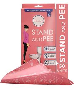 lot 38582 image: PINDIA Stand and Pee Portable Female Urination Device  Recyclable Disposable Urinal Funnel - Lot of 3