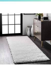 lot 44269 image: nuLOOM Soft and Plush Cloudy Shag Runner Rug, 2 8in. x 8, Snow White