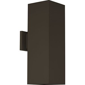 lot 44281 image: Progress Lighting Square Collection 6in. Aluminum Outdoor Wall Lantern Light