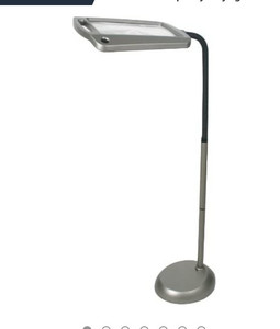 lot 44284 image: Daylight24 Full Page 8 x 10 Inch Magnifier LED Illuminated Floor Lamp