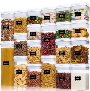 lot 44305 image: Vtopmart 20 Pieces BPA Free Plastic Containers with Easy Lock Lids