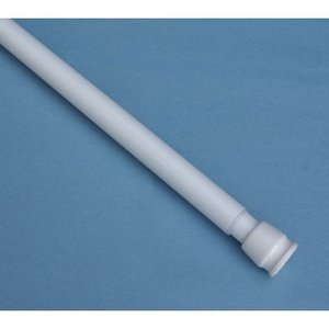 lot 44310 image: Graber 1-Inch Spring Tension Curtain Rod, 42 to 72-Inch Adjustable Width, White