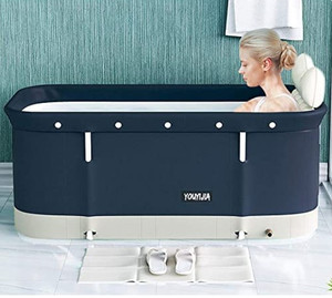 lot 44322 image: W WEYLAN TEC 47 inch Foldable Bath Tub Wide Bathtub